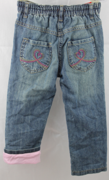 Esprit-  Weiche Baumwoll-Jeans,- im washed out und used-Look,- mit Jersey-Futter